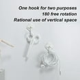 thumbnail image 5 of Adhesive Hook 20PCS White PlasticShaped Damage-Free Hanging Wall Hooks, 5 of 6