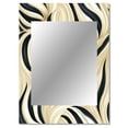 thumbnail image 2 of Designart "Zebra Harmony In Cream" Abstract Wall Mirror, Printed Cream Wall Mirror, Modern Bathroom Wall Mirror, Decorative Abstract Mirror - 30x40 Inch, 2 of 5