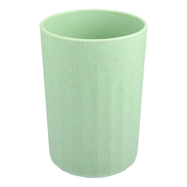 Vaso de baño de gangas únicas con líneas suaves taza de paja de trigo para baño para pasta de dientes 1 pieza verde 4,09 ''x 2,80''