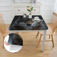 thumbnail image 2 of Awypu Tablecloth 100% Polyester Fiber Oil Resistant Wrinkle Resistant Dining Table Cover 52*52, 2 of 8