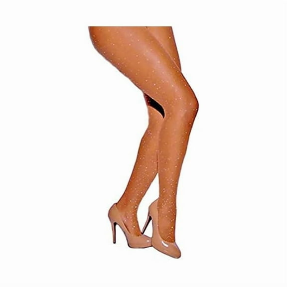 ZC Women's Shimmer Tights Silk Reflections Control Top Pantyhose Sparkly Rhinestone Sheer Stockings