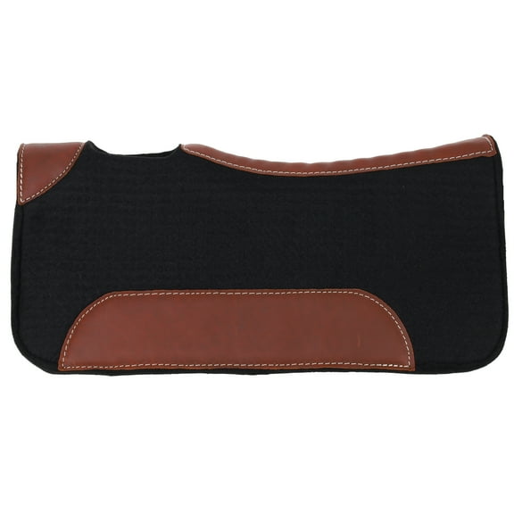 Showman Pony 24" x 24" Contoured Felt Saddle Pad (Black)
