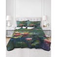 thumbnail image 2 of Full Size Quilt Bedding Set, Farmhouse Flower Reversible Summer Quilt 3 Pieces, Vintage Botanical Blooms Floral Art Lightweight Bedspreads Coverlets with 2 Pillow Shams for All Seasons, 2 of 5