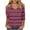 Pink, variant on Lmnyox Striped T Shirt for Women Cold Summer Shoulder Blouse Loose Casual Long Sleeve V Neck Tunic Tops