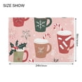 thumbnail image 4 of Yayeee Bath Rug for Bathroom Floor Non Slip Rectangle Fluffy Soft Absorbent Mat, 16"x24", Brown Christmas Cups, 4 of 7