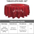 thumbnail image 2 of Valentine Heart Pattern Tablecloth 60 Inch Round Valentine''s Day Red Black Rose Tablecloths Washable Tablecloth for Party Holiday Kitchen Dining Room Indoor Outdoor Decoration, 2 of 6