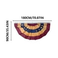 thumbnail image 4 of Bunting Half Fan Decoration Indoor/Outdoor Pleated Fan-Shaped Flag, 4 of 5