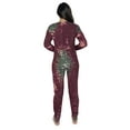 thumbnail image 3 of #followme Women's Thermal Henley Bodysuit - Cozy and Comfortable Winter Sleepwear and Loungewear Union Suit (Tie Dye Olive Rust, X-Large), 3 of 3