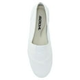 thumbnail image 2 of Soda Flat Women Shoes Linen Canvas Slip On Loafers Memory Foam Gel Insoles OBJI-S White 8, 2 of 2