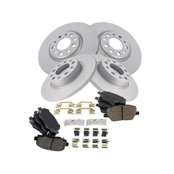 Front and Rear Brake Pad and Rotor Kit - Compatible with 2015 - 2021 Jeep Renegade 2016 2017 2018 2019 2020