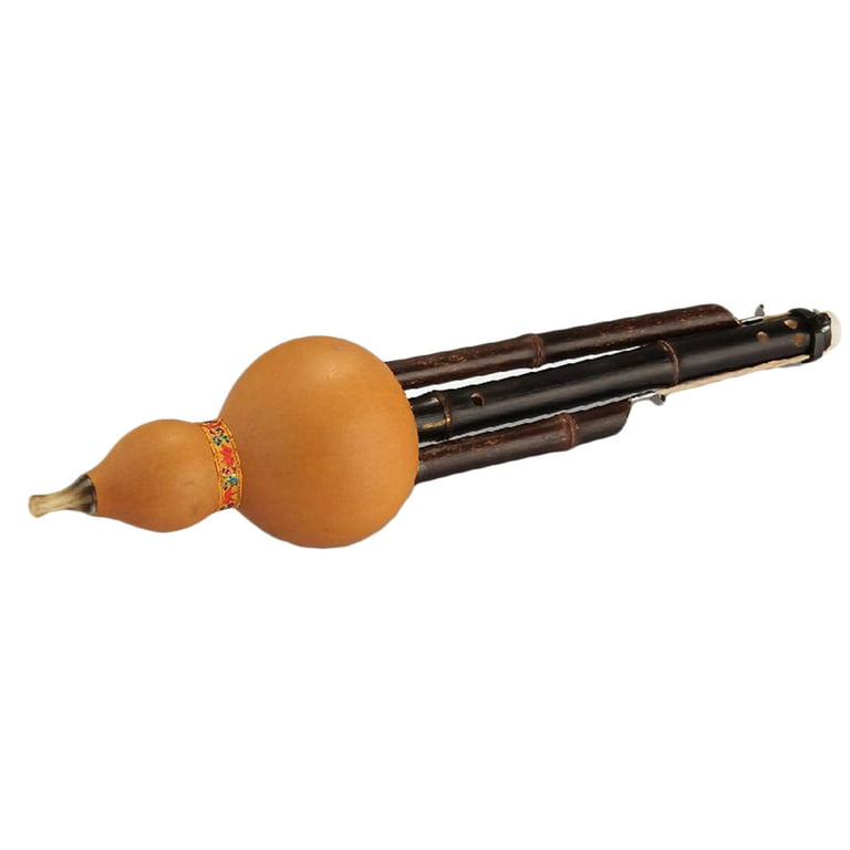 Chinese Handmade Hulusi Gourd Cucurbit Flute Ethnic Musical Instrument C  Key Bb Tone for Beginner Music Lovers