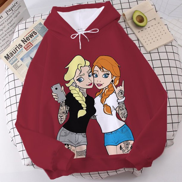 Gótico Disney Alice im Wunderland Prinzessin Y2K Harajuku Grunge sudaderas Frauen Top Casual Übergroßen sudaderas con capucha Streetwear Sudadera con capucha xuanjing unisex