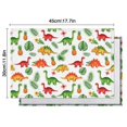 thumbnail image 6 of White Cartoon Dinosaurs Pineapples Pattern Summer Placemats Table Placemats Set Of 4-Linen Kitchen Washable Placemats Table Mats 11.8"x17.7" Non-Slip Heat Resistant, 6 of 6