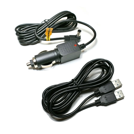 EDO Tech Car Power Cord and USB AV Cable for RCA Portable DVD Player DRC69705e22 DRC79981e DR98101s (10 ft Connection Cable & 6.5 ft Charger)