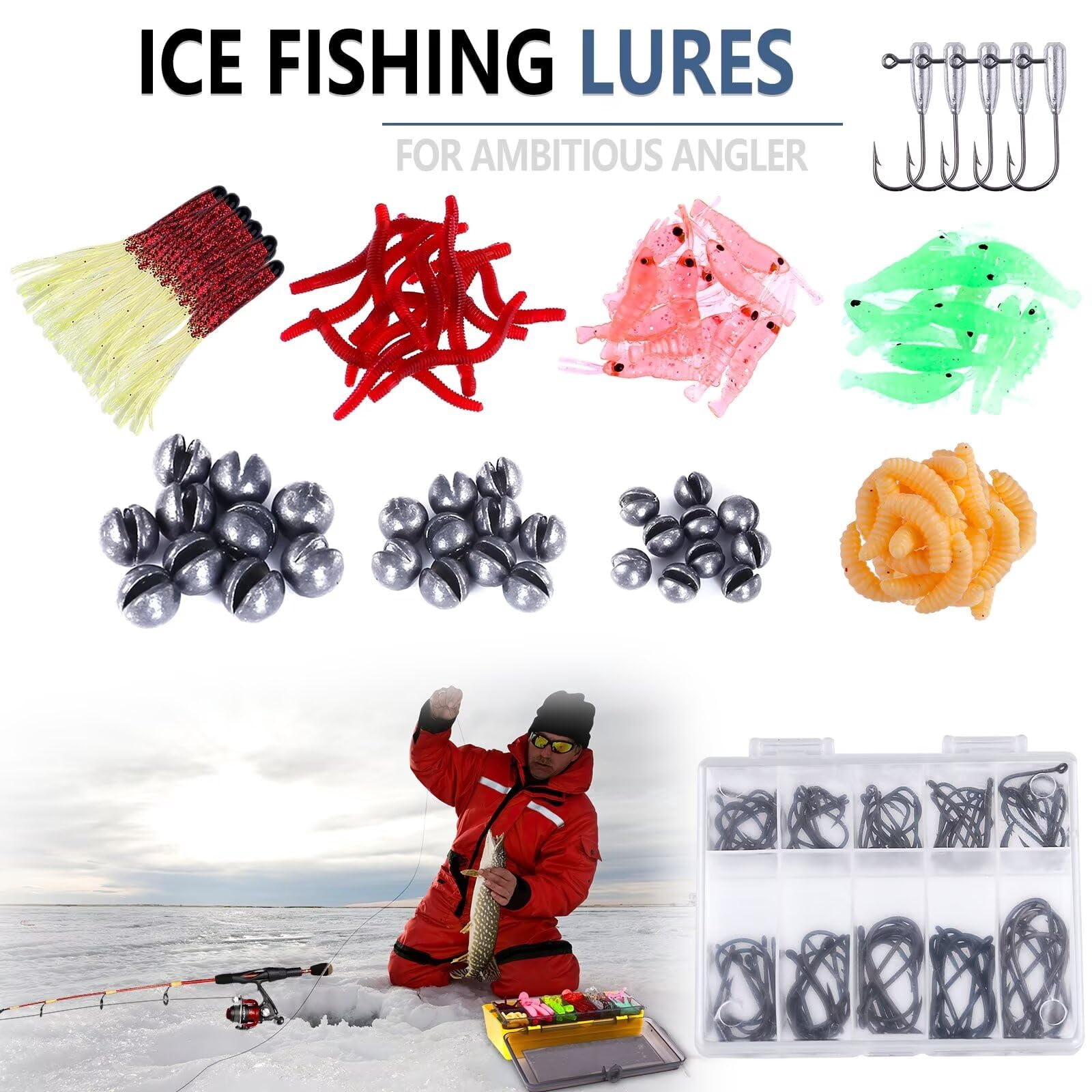 Fishing Lures  All-in-one Tackle Box With Included Gear Lure Bait Accessories Kit For Freshwater Bass Trout Ideal Gifts Men Father & Beginners