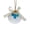 Blue, variant on Artistic Handmade Sea Glass Angelic Ornament With Shell And Beads Ribbon Bowknot Wall Pendants Coastal Decors