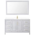 thumbnail image 3 of Wyndham Collection Daria 60" Mirror Wood Single Bathroom Vanity in White/Gold, 3 of 5