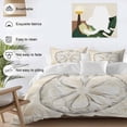 thumbnail image 3 of 3 Piece Sand Dollar Coastal Duvet Cover Set Queen Size, Microfiber Comforter/Quilt Cover with Corner Ties and 2 Pillowcases, Summer Beach Beige Sea All Season Soft Bedding with Zipper Closure, 3 of 8
