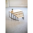thumbnail image 3 of SET OF FIVE IRON & RECYC WOOD RECT NESTING DISPLAY RISERS, 3 of 3