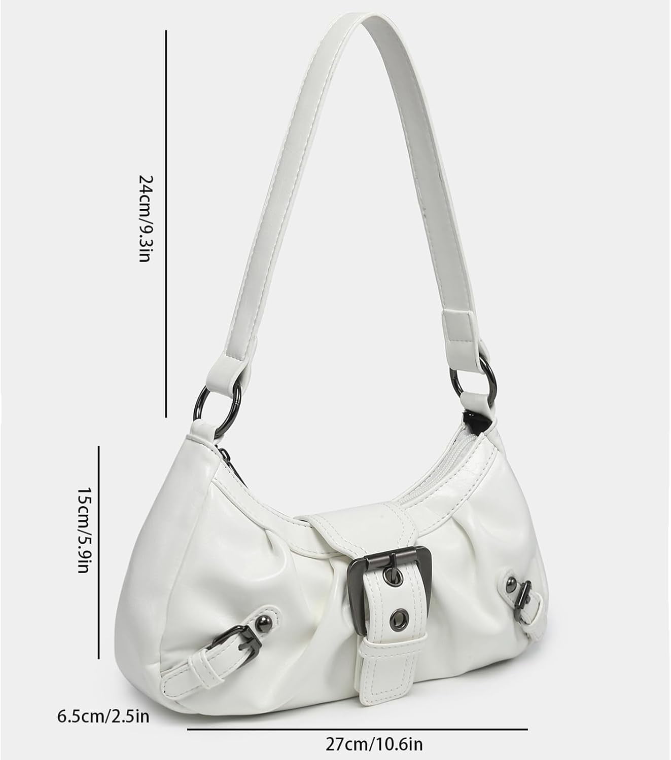 Shoulder Bag for Women Top Handle Handbag Purse Y2K Hobo Clutch Small Punk Purse Trendy
