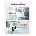 thumbnail image 6 of 35 Pint Dehumidifier for Home, Basement & Large Rooms - Smart Humidity Control, Drain Hose Included, Low Noise - White, 6 of 6