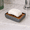Gray/Acacia, variant on Evideco French Home Goods Urban Black Rubber and Bamboo Soap Dishes