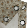 thumbnail image 4 of Ambesonne Vintage Grommet Curtain, Sketchy Gerbera Daisies, 50" x 108", Tan Orange Marigold, 4 of 6