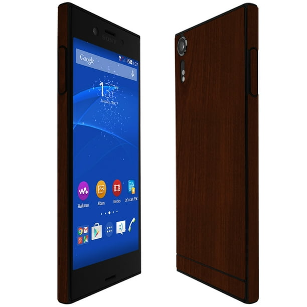 Skinomi Techskin Dark Wood Skin Screen Protector For Sony Xperia Xzs Walmart Com Walmart Com