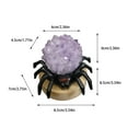thumbnail image 3 of Halloween Spider Lamp,Spooky Home Decor Natural Amethyst,Clear Crystal Stones Lamp Halloween Home Decor for Table Centerpiece Spider Crystal Healing Stones Lamp Novelty Spider Unique Night Light, 3 of 5