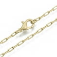 thumbnail image 2 of 6pcs Brass Paperclip Chains Drawn Elongated Cable Chain Necklace Making with Lobster Claw Clasps Matte golden color 24.01 inch(61cm) long Link: 5x2x0.7mm Jump Ring: 4x1mm, 2 of 4
