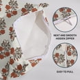 thumbnail image 6 of Brown Orange Floral Block Print Pillow Covers 16x16 Set of 2 Fall Colored Flower Leaves Outdoor Decorative Throw Pillows Farmhouse Pillowcases Linen Cushion Case Decor for Home Sofa Couch Bed, 6 of 6