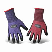 Boss Guardian Angel? Dotted Nitrile Palm Knit Wrist Glove Purple, Red Large
