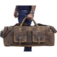 thumbnail image 4 of Bolsa de viaje KomAlc de piel deportiva de 60 cm con bolsillos, 4 of 8