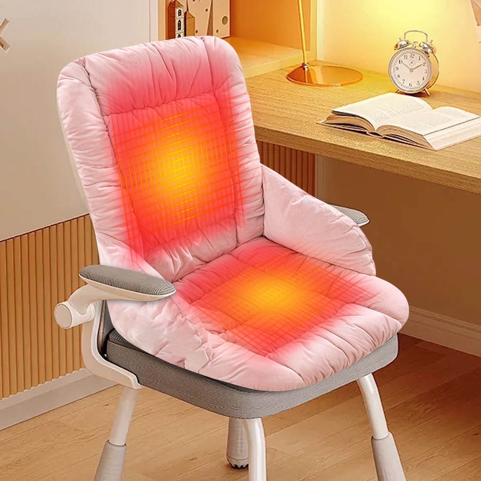 Heated Seat Cushion, Office Chair Heating Pad, Heated Seat Pad, Winter Integrated Heating Cushion (18x16 In) - Office Long-Period Sitting Waist Protection