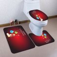 thumbnail image 3 of 3PCS Christmas Bath Mat Set Colorful Printing Non Slip Bathroom Rug with Contour Rug & Lid Toilet Cover, 3 of 6