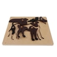 thumbnail image 3 of 2pcs Rompecabezas Juguetes de Construcción de Educación Aprendizaje Animal CUTICAT Juguete de rompecabezas de madera, 3 of 7