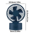 thumbnail image 2 of Fnochy Portable Small Fan Mini Ultra-Quiet Desktop Plug-in Fan with Multi-Directional Adjustment for Office Desk Student Dorm Home Use, 2 of 2