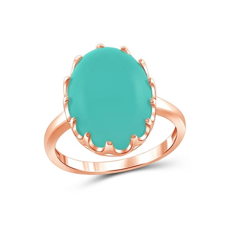 Chalcedony Gold Ring - 9-3/4 Carat T.G.W. Chalcedony Rose Gold over Silver Fashion Ring