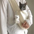 thumbnail image 3 of Handmade Dog Bag Pet Kitten Carrier Outdoor Travel Handbag Canvas Single Shoulder Cat Bag Sling Comfort Tote Bag Breathable ShopWise Round, 3 of 9