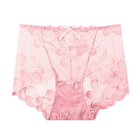 

Aayomet Women Panties Cotton Panties for Women Bikini Underwear Hipster Underpants Lace Briefs Pink XL