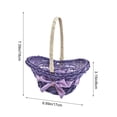 thumbnail image 3 of Wmkox8yii Handheld Plastic Woven Mini Basket,Boat-Shaped Easter Flower Basket with Bow for Party Favors Storage, 3 of 6