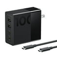 thumbnail image 1 of Cargador Lenovo 100W USB C de 4 puertos de carga rápida negro GaN, 1 of 8