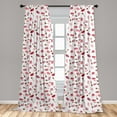 thumbnail image 5 of Ambesonne Cosmetics Curtains, Lipstick Kiss Makeup, Pair of 28"x63", Burgundy and Pink, 5 of 5