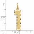 thumbnail image 2 of 10K Yellow Gold 10Ky Casted Large Diamond Cut Number 1 Charm (25 X 6) Made In United States -Jewelry By Sweet Pea, 2 of 5