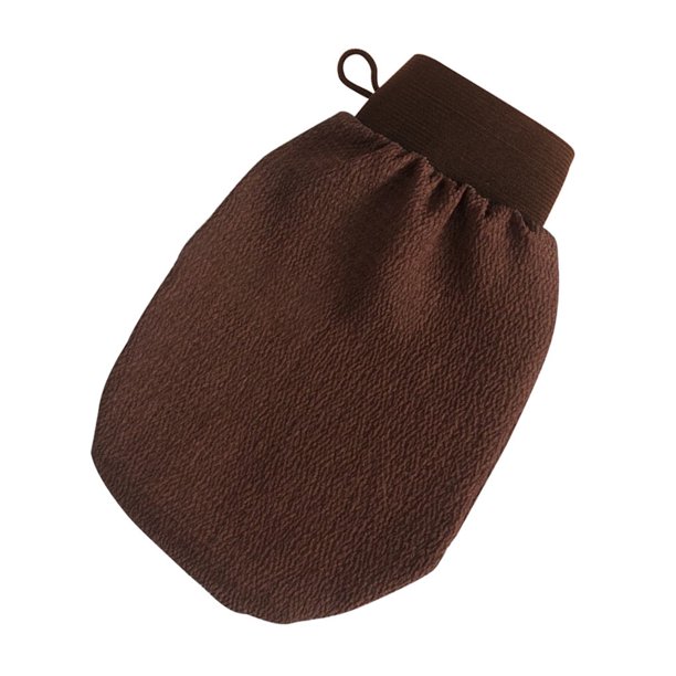 Yuarrent Guante de baño exfoliante para eliminar la piel muerta, ducha, cuerpo, espalda, pierna, brazo, toalla para frotar, masaje, exfoliante, Juegos de accesorios de baño marrón Yuarrent HA005006-03