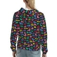 thumbnail image 7 of Fotbe Colorful Excavator Pattern Womens Long Sleeve Hoodie, Pullover Hooded Sweatshirt, Kangaroo Pocket Hoodie with Eye-catching Drawstrings-XX-Large, 7 of 7