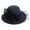 Navy, variant on JFGHDG Fedora Hats for Women,Gardening Hat,Formal Hats for Women,Vintage Bucket Hat,Women Church Hats,Autumn And Winter Flowers Round Top Fisherman'S Basin Cap Small Bowler Hat A M