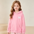 thumbnail image 2 of Big Girls Hoodies Long Sleeve Sweatshirt with Prints Cute Pullover Top for Kids Trendy Fall Outfits Size 9-10T,Pink, 2 of 5