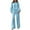 Sky Blue, variant on Womens Lounge Outfits 2 Piece Sweatsuits Drop Shoulder Long Sleeve Crewneck Tops and Wide Leg Pants Set Tracksuit (XL, Sky Blue)