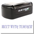 thumbnail image 1 of Slim Pre-Inked Meet With Teacher Stamp, Slim 1444, Ultra Slim Design, Impression Size 1/2" by 1-3/4", Up to 25,000 Impressions - Blue Ink, 1 of 10